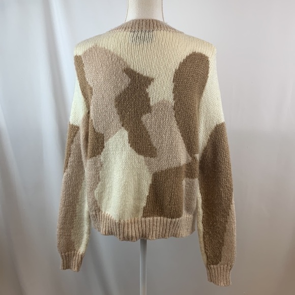 Wooden Ships Camo Chunky Pullover Sweater Sz XS/S Soft Casual Boho - Picture 2 of 9